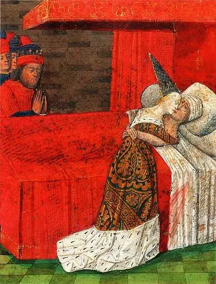 Смерть Тристана и Изольды XIII в Миниатюра Изольда Белорукая обманывает - фото 375