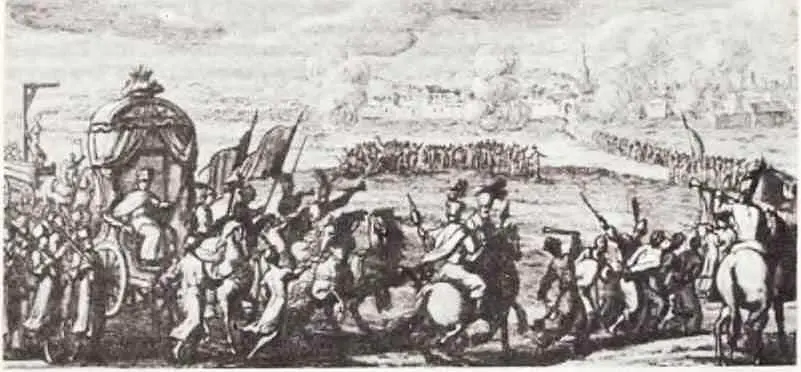 Возвращение русских войск после взятия Азова Гравюра 1696 года Схема - фото 198