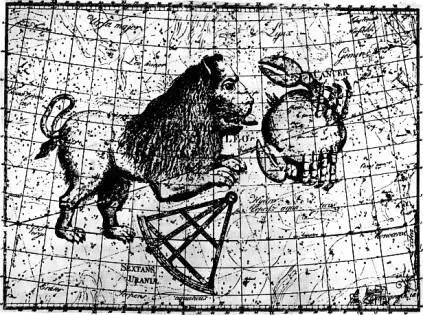 Зодиакальные созвездия Льва и Рака со старинной звездной карты Как раньше так - фото 8