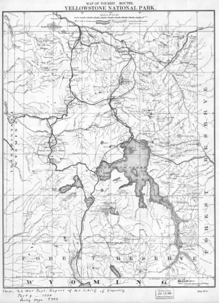 A tourist map of Yellowstone National Park circa 1900 Prologue Earthquake - фото 1