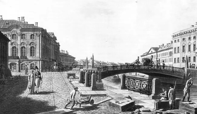 Патерсен Б Полицейский мост на Невском проспекте После 1808 г Подпорные - фото 13