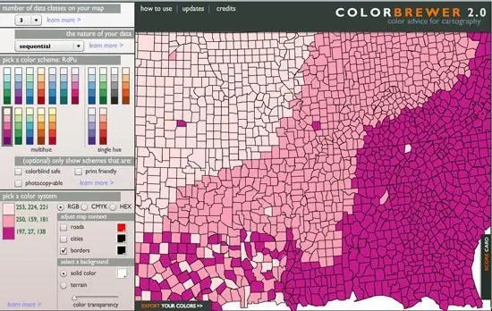 Рис 103 Color brewer Не являясь строго говоря инструментом визуализации - фото 105