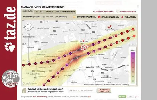 Рис 25 Карта аэропортовых шумов Tazde OpenDataCityбыл основан в конце 2010 - фото 25