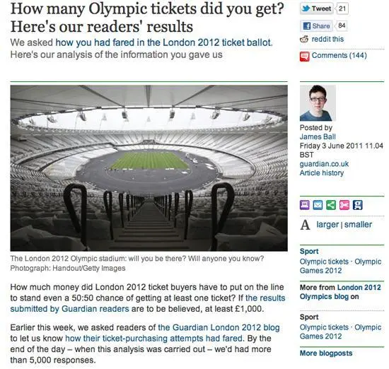 Рис 64 How many Olympic tickets did you get the readers results The - фото 65
