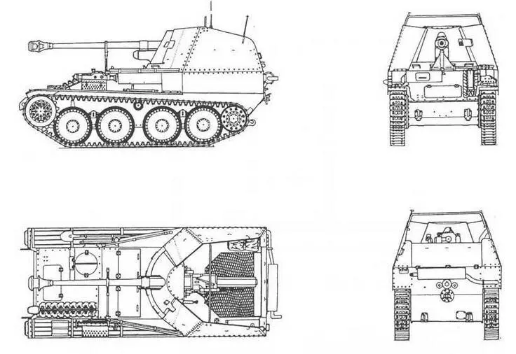 Marder III Ausf М SdKfz 138 Тактикотехнические характеристики САУ семейства - фото 48