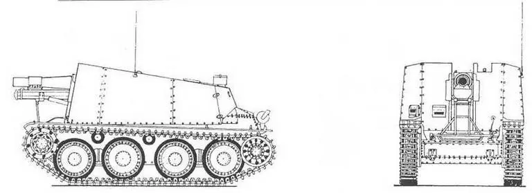 sIG 33 auf Fahrgestell PzKpfw 38t Bison ausf H SdKfz 1381 Батарея САУ - фото 93