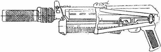 Рисунок 5 9мм пистолетпулемет Бизон2 с рамочным прикладом и глушителем - фото 5