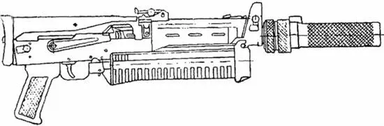 Рисунок 6 9мм пистолетпулемет Бизон2 с верхним прикладом и глушителем - фото 6