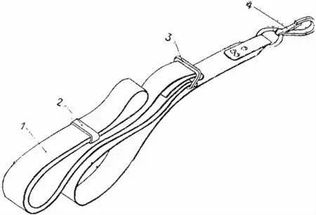 1 лента ремня 2 шлевка 3 пряжка 4 карабин Рисунок 24 Ремень для - фото 24