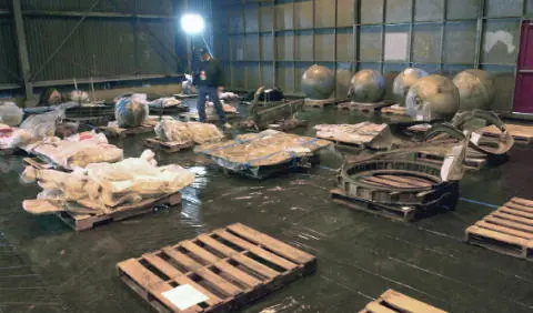 Debris at Barksdale Air Force Base awaits transport to Kennedy Space Center - фото 45
