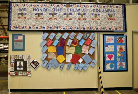 Cards and banners sent from students and wellwishers across America decorate - фото 74