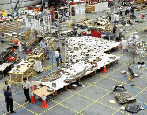 The tile table for the underside of Columbia s left wing Far fewer tiles were - фото 77