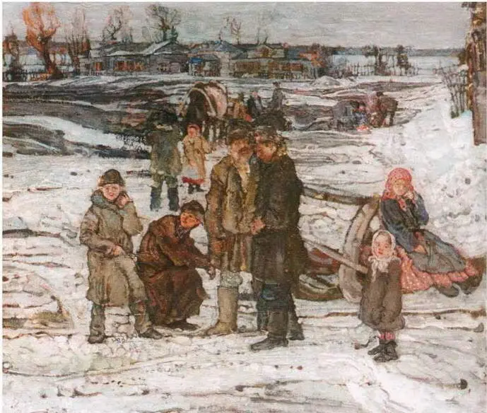 Зимняя сцена 1914 Государственная Третьяковская галерея Москва Бродский - фото 12