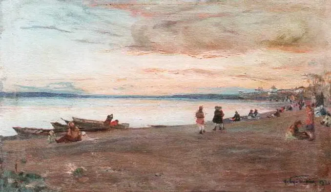 На берегу реки 1921 Частное собрание Москва Поздняя осень 1907 - фото 40