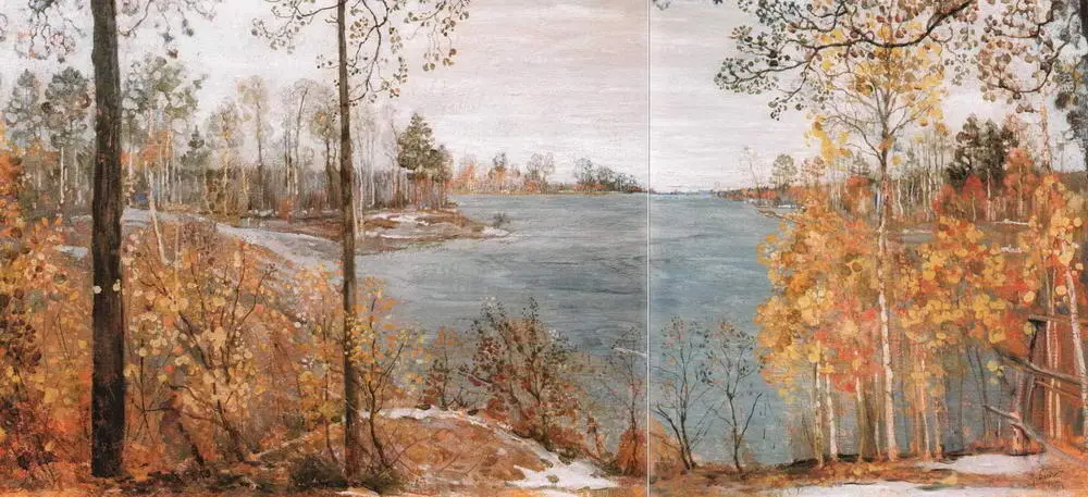 Поздняя осень 1907 Вологодская картинная галерея Зима началась 1909 - фото 41