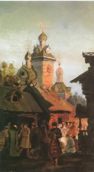 Улица старой Москвы 1890е Окружная картинная галерея ХантыМансийск - фото 12