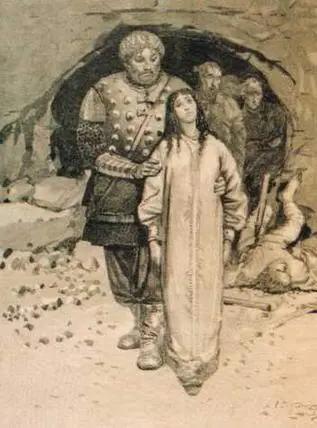 Добрыня Никитич Рисунок к книге Русские былинные богатыри 1895 Чурило - фото 28