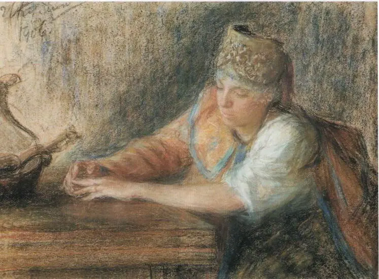 Задумалась 1906 Тагаронгская областная картинная галерея Прежде всего он - фото 56