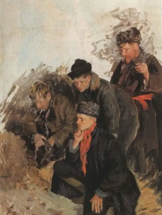 Петушиный бой Этюд 1938 Собрание семьи ИС Куликова Муром Колоритный образ - фото 74