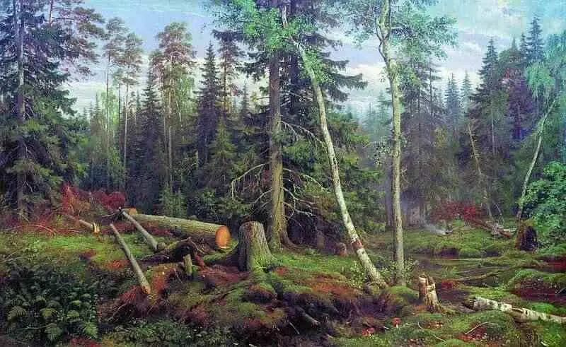 Рубка леса 1867 Государственная Третьяковская галерея Москва Величественная - фото 30