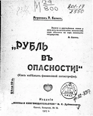 А Балинъ Рубль въ опасности! (Как избѣжать финансовой катастрофы). обложка книги