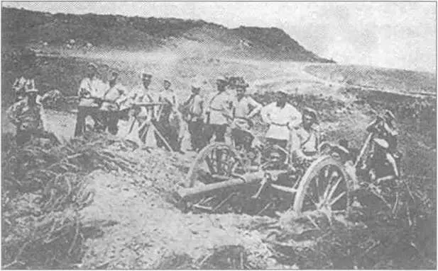 Артиллерия Врангеля на Перекопе Советская 122мм гаубица М30 образца 1938 - фото 22