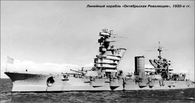 Линейный корабль Октябрьская Революция 1930е гг На июнь 1941 г линкор - фото 9