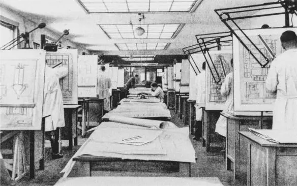 Topf and Sons employees at work in the main administration building during the - фото 13