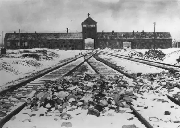 The entrance to the concentration camp at Birkenau summer 1944 COURTESY OF - фото 14