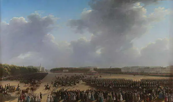 Парад на Царицыном лугу Картина Г Чернецова 18311837 гг В 30х годах - фото 3