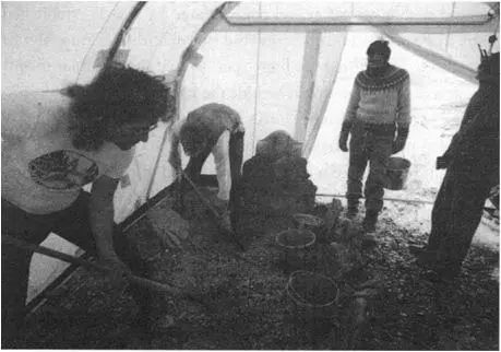 Beginning the excavation of William Braines grave Left to right are Walt - фото 30