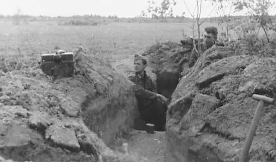 German trench near Naumovka Velizh area 1943 Beginning in early 1942 large - фото 19