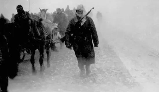 Units of the 371st Infantry Division during their retreat in southwestern - фото 21