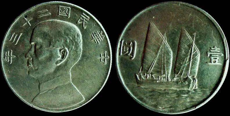 Рис 38 Один доллар Сунь Ятсен серебро 1934 г Рис 39 Один доллар - фото 39