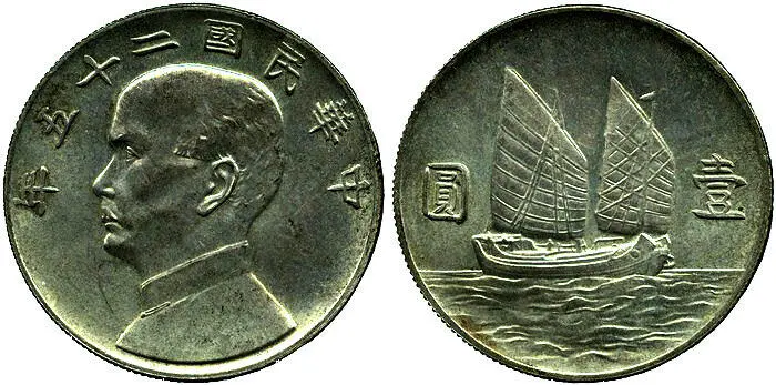 Рис 41 Один доллар Сунь Ятсен серебро 1936 г Рис 42 Один доллар - фото 42
