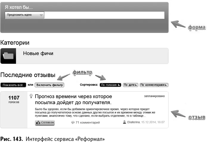 Сверху форма с помощью которой любой пользователь может предложить идею - фото 146