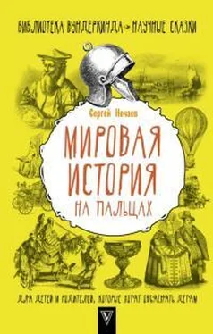 Сергей Нечаев Мировая история на пальцах обложка книги