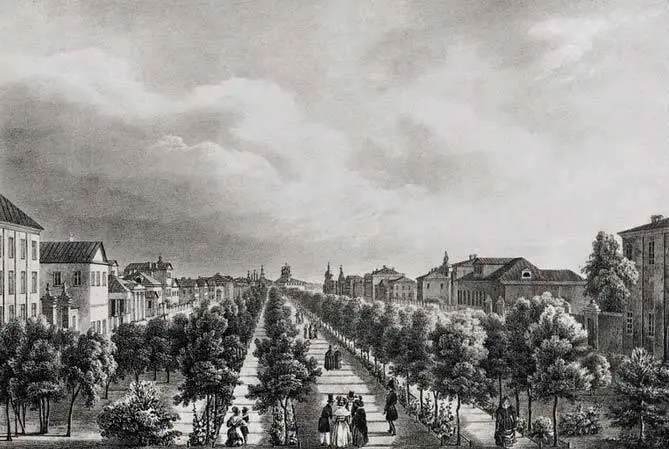 Тверской бульвар Литография О Кадоля 1820е гг Место прогулок и встреч - фото 10