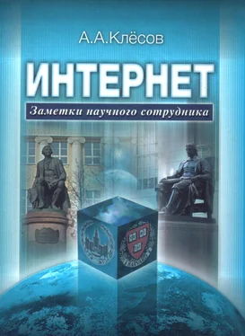 Анатолий Клёсов Интернет: Заметки научного сотрудника обложка книги