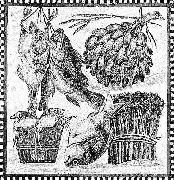Птица рыба финики спаржа и морепродукты Мозаика I в н э По мере - фото 93