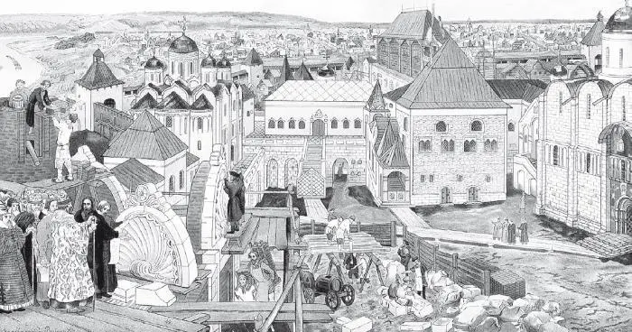 АМ Васнецов В Московском Кремле Василий III и Алевиз Новый строят - фото 22
