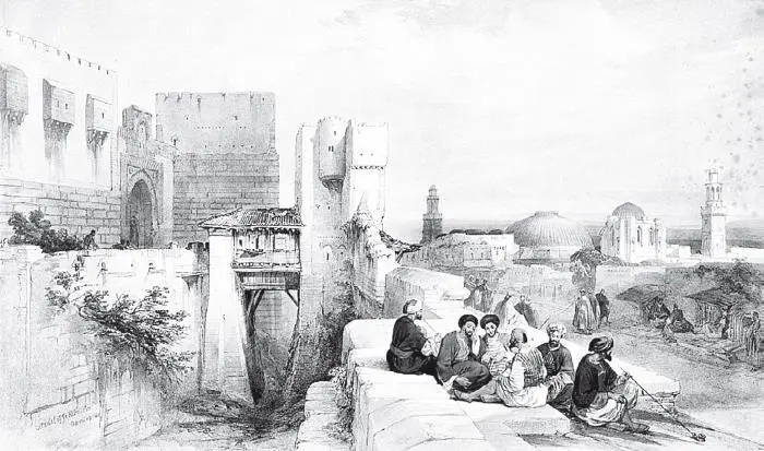 Д Робертс Иерусалим Цитадель с городской стороны 1839 Справа в глубине - фото 37