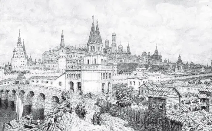 АМ Васнецов Расцвет Кремля в конце XVII века ФЯ Алексеев Вид на Кремль - фото 49