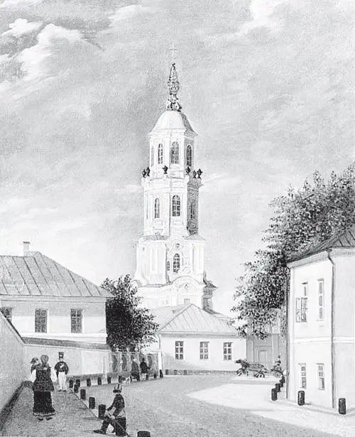 Неизвестный художник Меншикова башня 18301840е Вид из Кривоколенного - фото 181