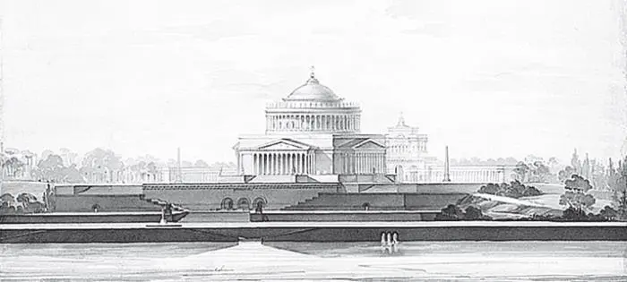 АЛ Витберг Проект храма Христа Спасителя Второй вариант 1817 Подножие - фото 196