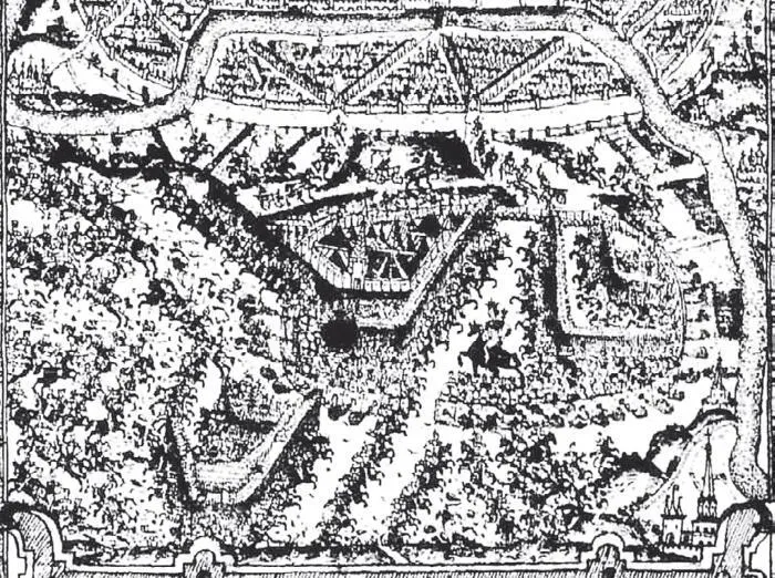 Карта Москвы И Массы 1618 Фрагмент В правом нижнем углу Коломенское с - фото 303