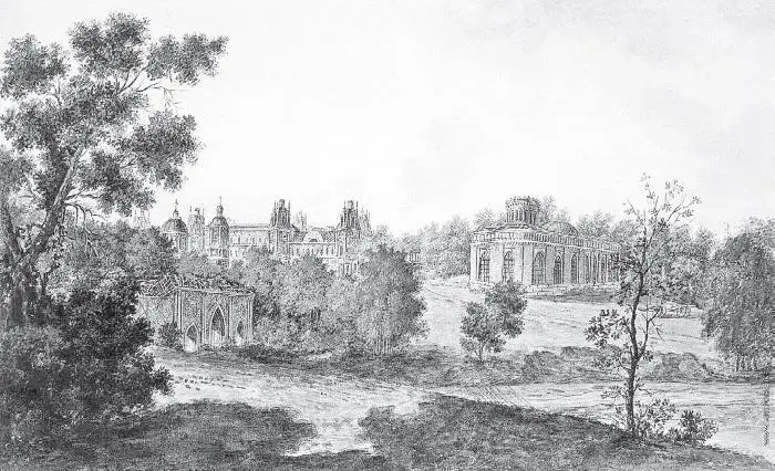 ФЯ Алексеев Дворец в Царицыне в окрестности Москвы 1800е Царицыно - фото 305