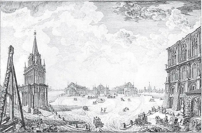 Ходынские павильоны с северной стороны Рисунки МФ Казакова 1775 Царицыно - фото 309