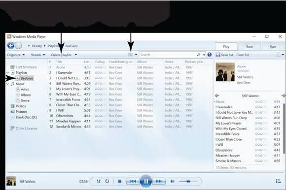FIGURE 1213 Create a playlist so that Windows Media Player knows which songs - фото 481