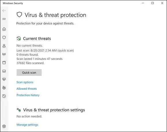 FIGURE 1314 Windows performs quick scans in the background each time you - фото 522